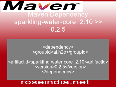 Maven dependency of sparkling-water-core_2.10 version 0.2.5
