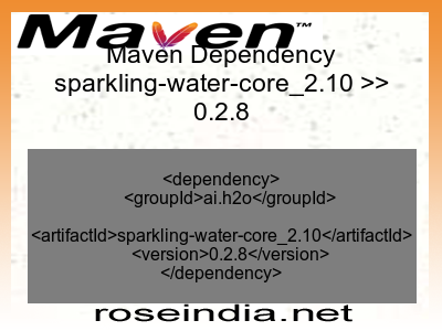 Maven dependency of sparkling-water-core_2.10 version 0.2.8