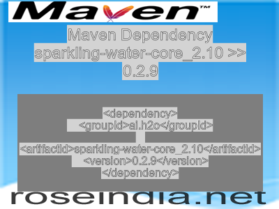 Maven dependency of sparkling-water-core_2.10 version 0.2.9