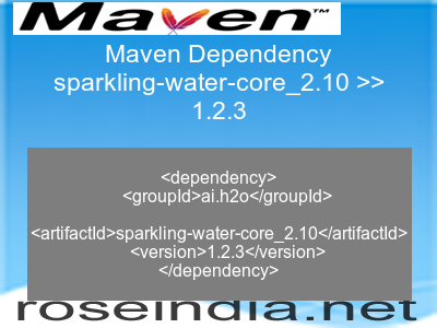Maven dependency of sparkling-water-core_2.10 version 1.2.3