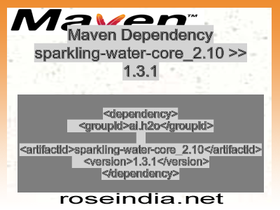 Maven dependency of sparkling-water-core_2.10 version 1.3.1
