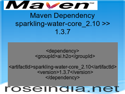 Maven dependency of sparkling-water-core_2.10 version 1.3.7