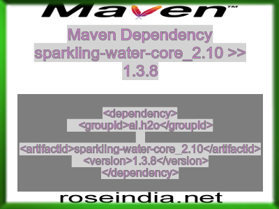 Maven dependency of sparkling-water-core_2.10 version 1.3.8