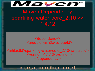 Maven dependency of sparkling-water-core_2.10 version 1.4.12