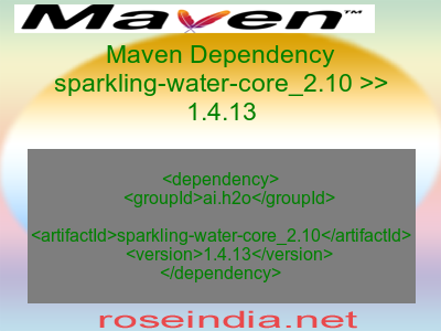 Maven dependency of sparkling-water-core_2.10 version 1.4.13