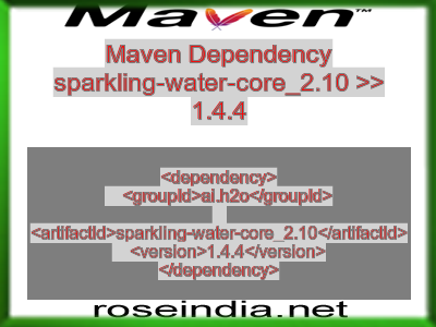 Maven dependency of sparkling-water-core_2.10 version 1.4.4