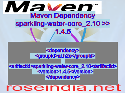 Maven dependency of sparkling-water-core_2.10 version 1.4.5