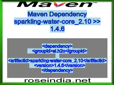 Maven dependency of sparkling-water-core_2.10 version 1.4.6