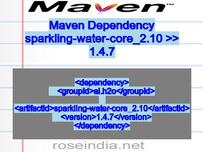 Maven dependency of sparkling-water-core_2.10 version 1.4.7