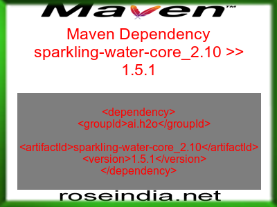 Maven dependency of sparkling-water-core_2.10 version 1.5.1