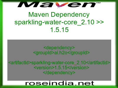 Maven dependency of sparkling-water-core_2.10 version 1.5.15