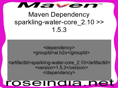 Maven dependency of sparkling-water-core_2.10 version 1.5.3