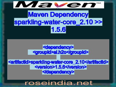 Maven dependency of sparkling-water-core_2.10 version 1.5.6