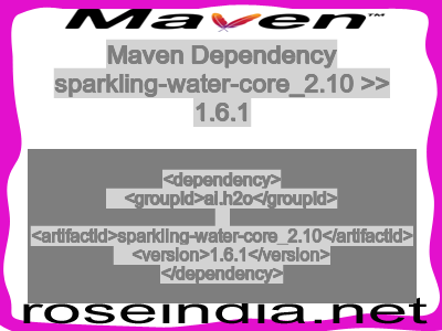 Maven dependency of sparkling-water-core_2.10 version 1.6.1