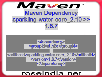 Maven dependency of sparkling-water-core_2.10 version 1.6.7