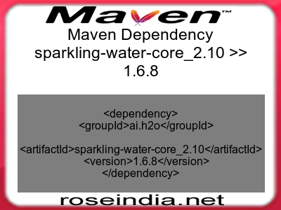 Maven dependency of sparkling-water-core_2.10 version 1.6.8