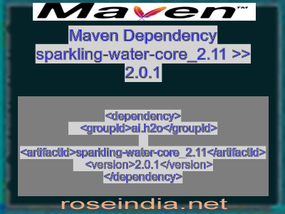 Maven dependency of sparkling-water-core_2.11 version 2.0.1