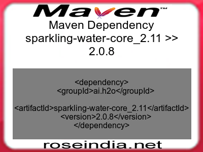 Maven dependency of sparkling-water-core_2.11 version 2.0.8