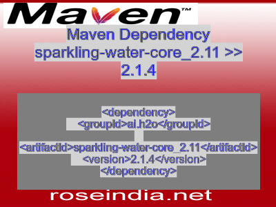 Maven dependency of sparkling-water-core_2.11 version 2.1.4