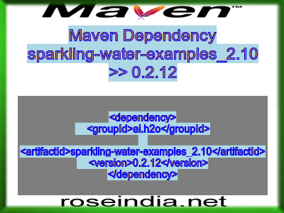 Maven dependency of sparkling-water-examples_2.10 version 0.2.12