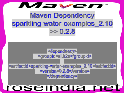 Maven dependency of sparkling-water-examples_2.10 version 0.2.8