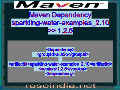 Maven dependency of sparkling-water-examples_2.10 version 1.2.5