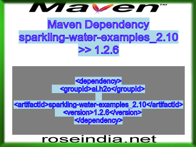 Maven dependency of sparkling-water-examples_2.10 version 1.2.6
