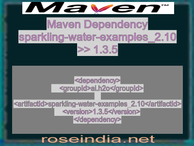 Maven dependency of sparkling-water-examples_2.10 version 1.3.5