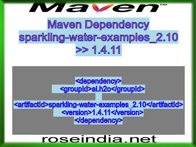Maven dependency of sparkling-water-examples_2.10 version 1.4.11