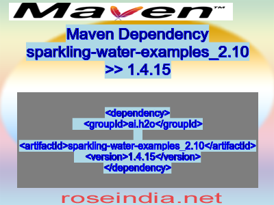 Maven dependency of sparkling-water-examples_2.10 version 1.4.15