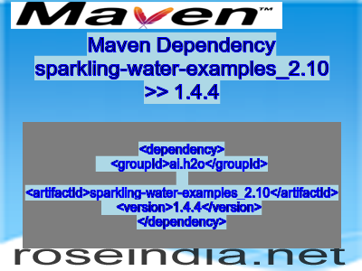 Maven dependency of sparkling-water-examples_2.10 version 1.4.4