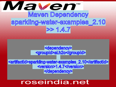 Maven dependency of sparkling-water-examples_2.10 version 1.4.7