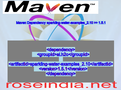 Maven dependency of sparkling-water-examples_2.10 version 1.5.1