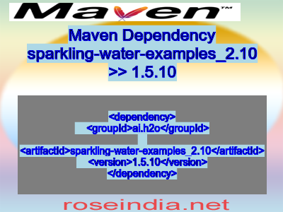 Maven dependency of sparkling-water-examples_2.10 version 1.5.10