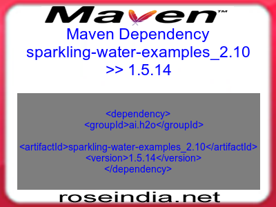 Maven dependency of sparkling-water-examples_2.10 version 1.5.14