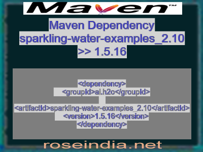 Maven dependency of sparkling-water-examples_2.10 version 1.5.16