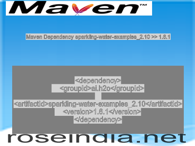 Maven dependency of sparkling-water-examples_2.10 version 1.6.1