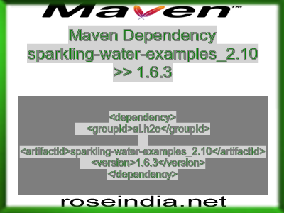 Maven dependency of sparkling-water-examples_2.10 version 1.6.3