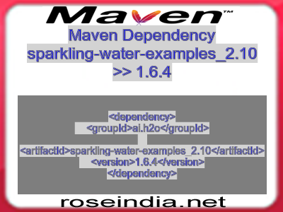 Maven dependency of sparkling-water-examples_2.10 version 1.6.4