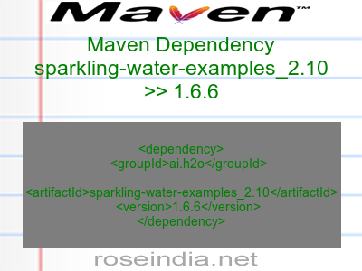 Maven dependency of sparkling-water-examples_2.10 version 1.6.6