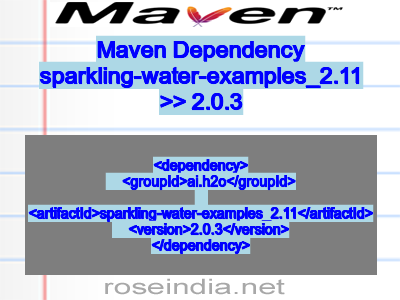Maven dependency of sparkling-water-examples_2.11 version 2.0.3