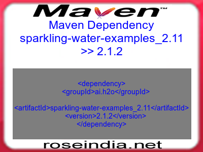 Maven dependency of sparkling-water-examples_2.11 version 2.1.2