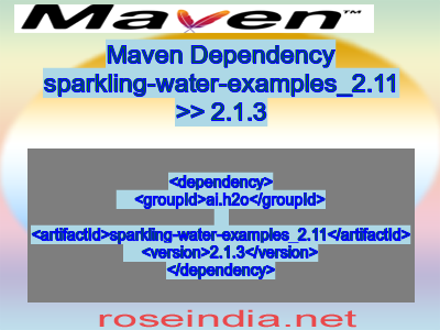 Maven dependency of sparkling-water-examples_2.11 version 2.1.3