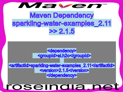 Maven dependency of sparkling-water-examples_2.11 version 2.1.5