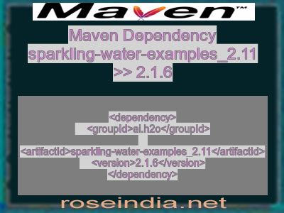 Maven dependency of sparkling-water-examples_2.11 version 2.1.6