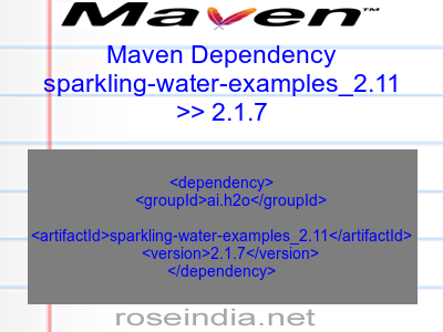 Maven dependency of sparkling-water-examples_2.11 version 2.1.7