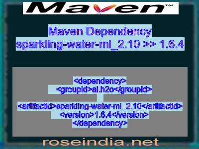 Maven dependency of sparkling-water-ml_2.10 version 1.6.4