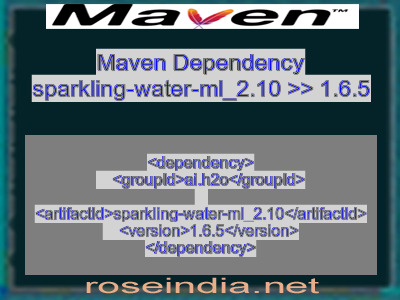 Maven dependency of sparkling-water-ml_2.10 version 1.6.5