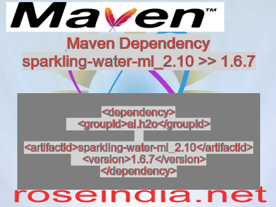 Maven dependency of sparkling-water-ml_2.10 version 1.6.7