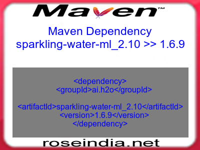 Maven dependency of sparkling-water-ml_2.10 version 1.6.9